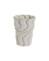 Vaso Home ESPRIT Bianco Gres Moderno 16 x 16 x 26 cm Vaso Home ESPRIT Bianco Gres Moderno 16 x 16 x 26 cm