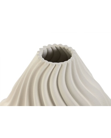 Vaso Home ESPRIT Bianco Gres Moderno 22 x 22 x 26 cm Vaso Home ESPRIT Bianco Gres Moderno 22 x 22 x 26 cm