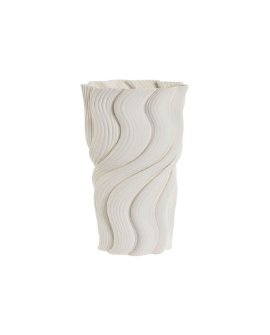 Vaso Home ESPRIT Bianco Gres Moderno 16 x 16 x 26 cm Vaso Home ESPRIT Bianco Gres Moderno 16 x 16 x 26 cm