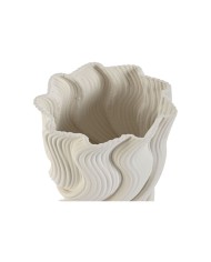 Vaso Home ESPRIT Bianco Gres Moderno 16 x 16 x 26 cm Vaso Home ESPRIT Bianco Gres Moderno 16 x 16 x 26 cm
