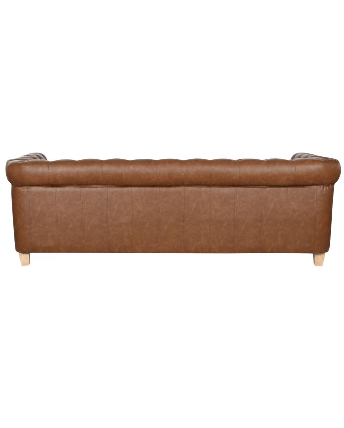 Divano a 3 Piazze Home ESPRIT Marrone Naturale Vintage 218 X 78 X 70 cm Divano a 3 Piazze Home ESPRIT Marrone Naturale Vintage 218 X 78 X 70 cm