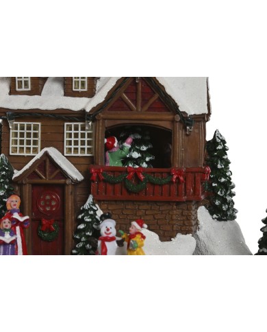 Decorazione Natalizia Home ESPRIT Multicolore Musicale 24 X 23,5 X 25 cm