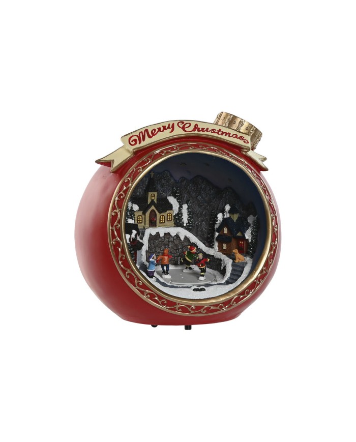 Decorazione Natalizia Home ESPRIT Rosso Dorato Musicale 26,5 X 24 X 27 cm Decorazione Natalizia Home ESPRIT Rosso Dorato Musicale 26,5 X 24 X 27 cm