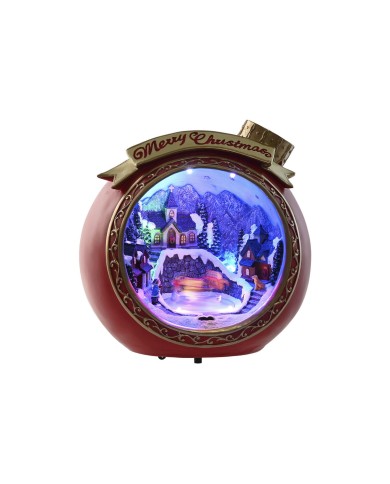 Decorazione Natalizia Home ESPRIT Rosso Dorato Musicale 26,5 X 24 X 27 cm