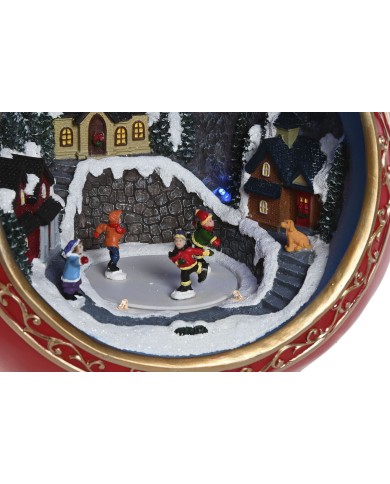 Decorazione Natalizia Home ESPRIT Rosso Dorato Musicale 26,5 X 24 X 27 cm