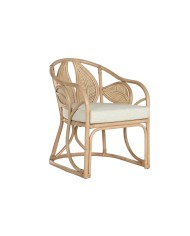 Sedia da Sala da Pranzo Home ESPRIT Naturale Rattan 63 x 68 x 81 cm