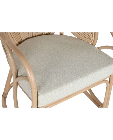 Sedia da Sala da Pranzo Home ESPRIT Naturale Rattan 63 x 68 x 81 cm