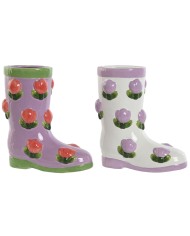 Vaso Home ESPRIT Multicolore Dolomite 22,5 X 16 X 15 cm (2 Unità)