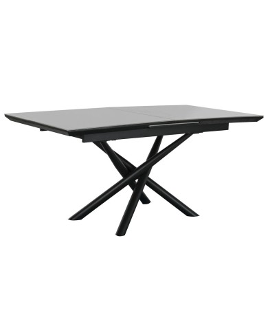 Tavolo da Pranzo Home ESPRIT Nero Grigio Metallo Ceramica 160 x 90 x 76 cm