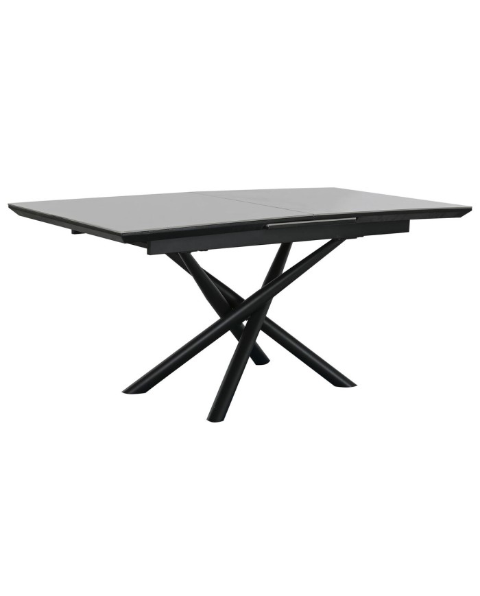 Tavolo da Pranzo Home ESPRIT Nero Grigio Metallo Ceramica 160 x 90 x 76 cm