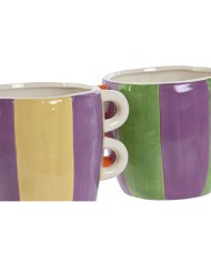 Vaso Home ESPRIT Multicolore Dolomite 22,5 X 16 X 15 cm (2 Unità)