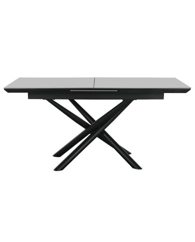 Tavolo da Pranzo Home ESPRIT Nero Grigio Metallo Ceramica 160 x 90 x 76 cm