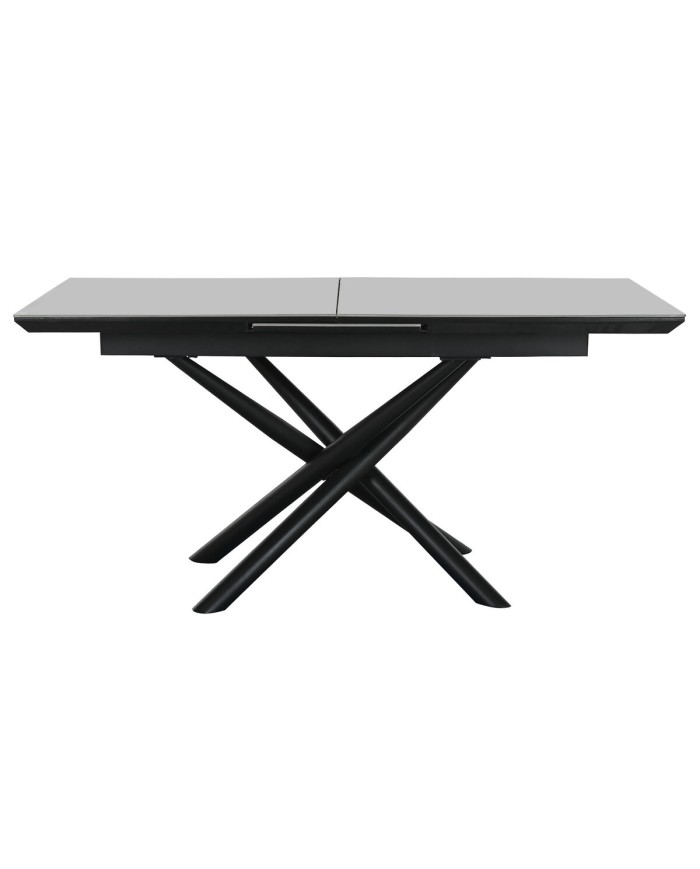 Tavolo da Pranzo Home ESPRIT Nero Grigio Metallo Ceramica 160 x 90 x 76 cm