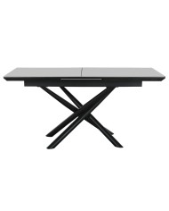 Tavolo da Pranzo Home ESPRIT Nero Grigio Metallo Ceramica 160 x 90 x 76 cm