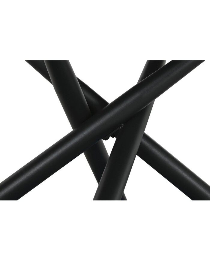 Tavolo da Pranzo Home ESPRIT Nero Grigio Metallo Ceramica 160 x 90 x 76 cm