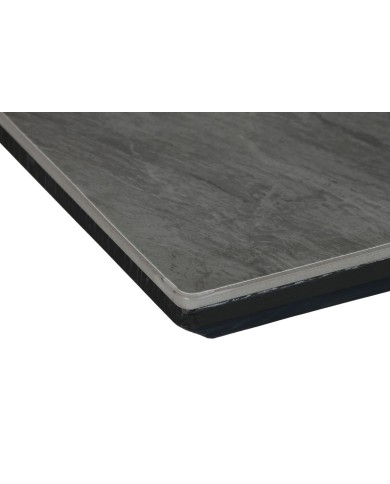 Tavolo da Pranzo Home ESPRIT Nero Grigio Metallo Ceramica 160 x 90 x 76 cm