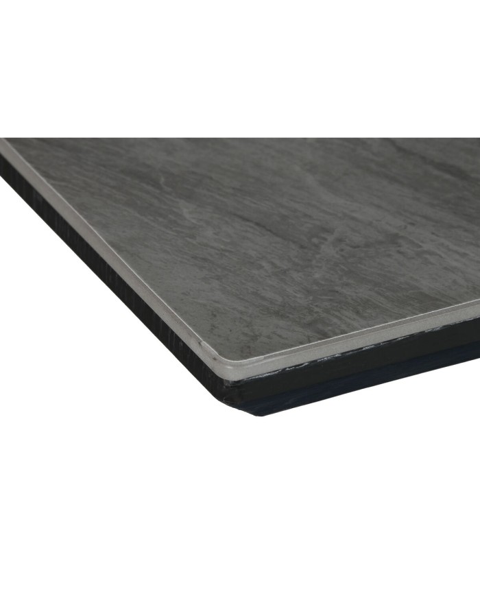 Tavolo da Pranzo Home ESPRIT Nero Grigio Metallo Ceramica 160 x 90 x 76 cm