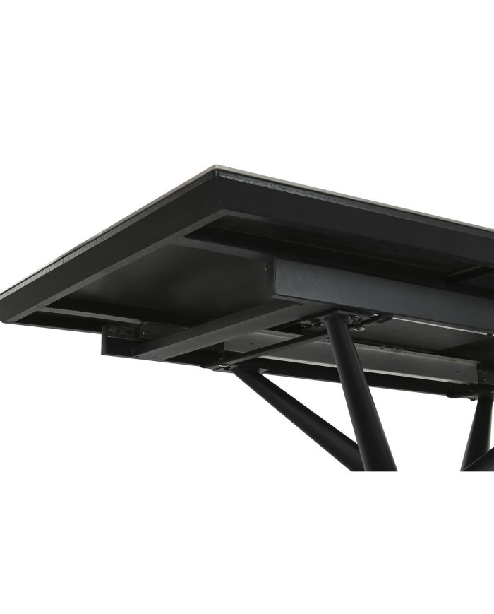 Tavolo da Pranzo Home ESPRIT Nero Grigio Metallo Ceramica 160 x 90 x 76 cm