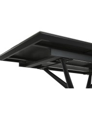 Tavolo da Pranzo Home ESPRIT Nero Grigio Metallo Ceramica 160 x 90 x 76 cm