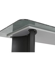 Tavolo da Pranzo Home ESPRIT Nero Verde Metallo Vetro Temperato 200 x 100 x 76 cm