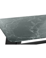 Tavolo da Pranzo Home ESPRIT Nero Verde Metallo Vetro Temperato 200 x 100 x 76 cm
