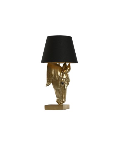 Lampada da tavolo Home ESPRIT Nero Dorato Resina 50 W 220 V 30 x 30 x 59 cm