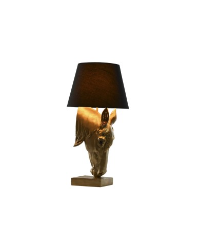 Lampada da tavolo Home ESPRIT Nero Dorato Resina 50 W 220 V 30 x 30 x 59 cm