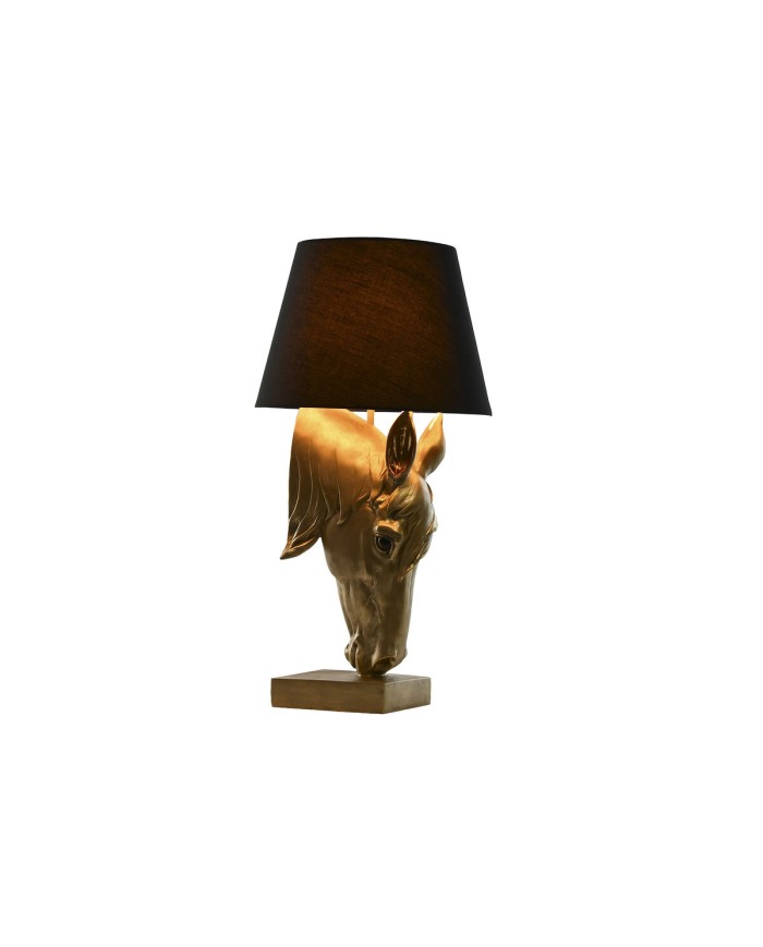 Lampada da tavolo Home ESPRIT Nero Dorato Resina 50 W 220 V 30 x 30 x 59 cm