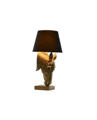 Lampada da tavolo Home ESPRIT Nero Dorato Resina 50 W 220 V 30 x 30 x 59 cm
