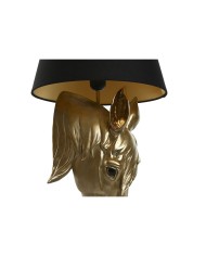 Lampada da tavolo Home ESPRIT Nero Dorato Resina 50 W 220 V 30 x 30 x 59 cm