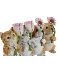 Statua Decorativa Home ESPRIT Multicolore animali 10,5 X 9 X 18,5 cm (4 Unità) Statua Decorativa Home ESPRIT Multicolore animali 10,5 X 9 X 18,5 cm (4 Unità)