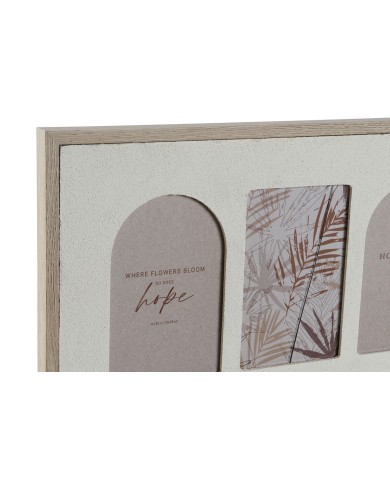 Cornice Portafoto Home ESPRIT Beige Cristallo Legno MDF Scandinavo 60 X 3 X 34 cm Cornice Portafoto Home ESPRIT Beige Cristallo Legno MDF Scandinavo 60 X 3 X 34 cm