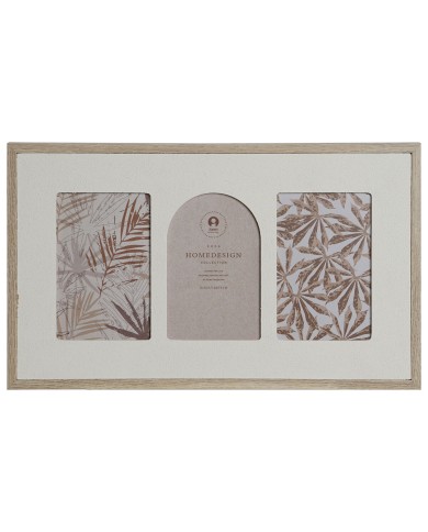 Cornice Portafoto Home ESPRIT Beige Cristallo Legno MDF Scandinavo 39 X 2 X 24 cm Cornice Portafoto Home ESPRIT Beige Cristallo Legno MDF Scandinavo 39 X 2 X 24 cm