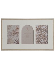 Cornice Portafoto Home ESPRIT Beige Cristallo Legno MDF Scandinavo 39 X 2 X 24 cm