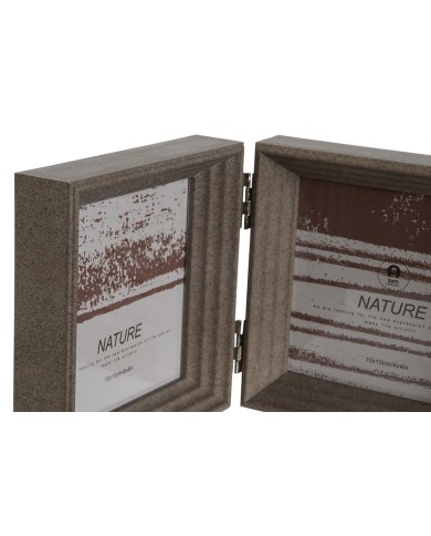 Cornice Portafoto Home ESPRIT Marrone Beige Cristallo polistirene 38 X 3 X 12 cm (2 Unità) Cornice Portafoto Home ESPRIT Marrone Beige Cristallo polistirene 38 X 3 X 12 cm (2 Unità)