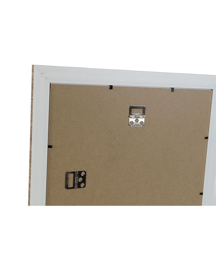 Cornice Portafoto Home ESPRIT Marrone Beige Naturale Avorio Cristallo polistirene Scandinavo 38 x 2 x 38 cm (4 Unità)