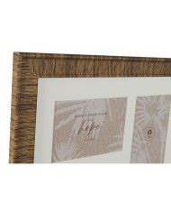 Cornice Portafoto Home ESPRIT Marrone Beige Naturale Avorio Cristallo polistirene Scandinavo 38 x 2 x 38 cm (4 Unità)