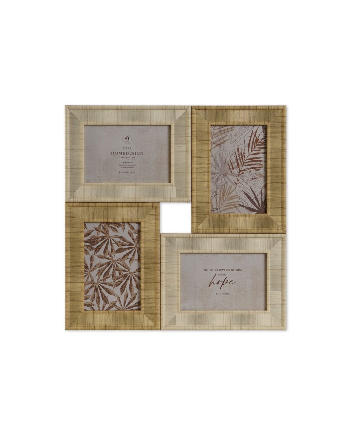 Cornice Portafoto Home ESPRIT Beige Naturale Cristallo polistirene Scandinavo 36 X 2 X 36 cm Cornice Portafoto Home ESPRIT Beige Naturale Cristallo polistirene Scandinavo 36 X 2 X 36 cm