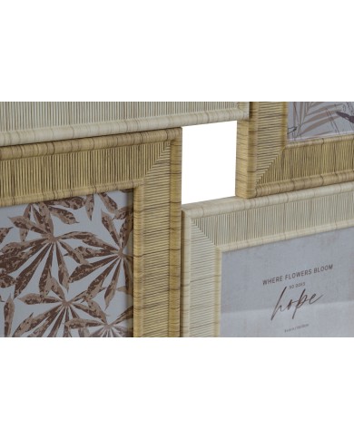 Cornice Portafoto Home ESPRIT Beige Naturale Cristallo polistirene Scandinavo 36 X 2 X 36 cm Cornice Portafoto Home ESPRIT Beige Naturale Cristallo polistirene Scandinavo 36 X 2 X 36 cm