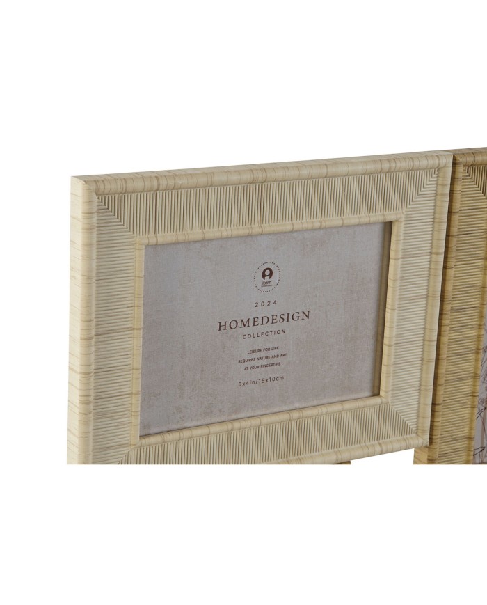 Cornice Portafoto Home ESPRIT Beige Naturale Cristallo polistirene Scandinavo 36 X 2 X 36 cm Cornice Portafoto Home ESPRIT Beige Naturale Cristallo polistirene Scandinavo 36 X 2 X 36 cm