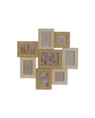 Cornice Portafoto Home ESPRIT Bianco Legno di mango Moderno 19 x 1 x 24 cm