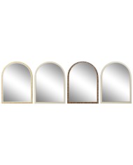 Specchio da parete Home ESPRIT Marrone Beige Naturale Avorio Scandi 55 X 2 X 75 cm (4 Unità)