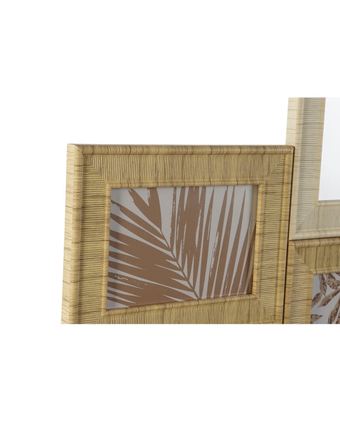 Cornice Portafoto Home ESPRIT Beige Naturale Cristallo polistirene Scandinavo 60 X 2 X 59 cm Cornice Portafoto Home ESPRIT Beige Naturale Cristallo polistirene Scandinavo 60 X 2 X 59 cm