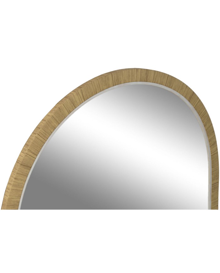 Specchio da parete Home ESPRIT Marrone Beige Naturale Avorio Scandi 55 X 2 X 75 cm (4 Unità)