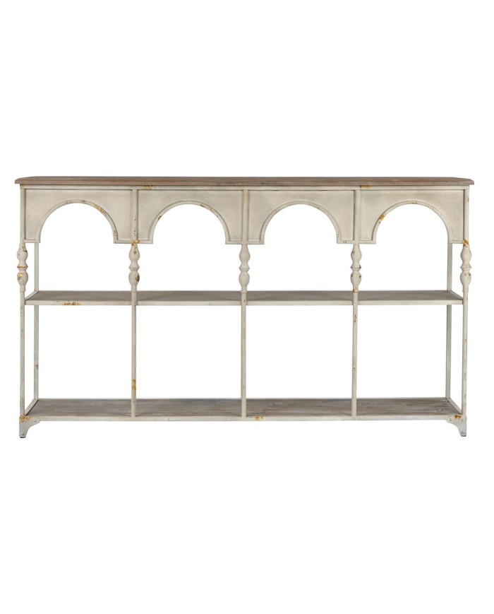 Scaffale Home ESPRIT Bianco Naturale Metallo 159 X 36,5 X 91 cm Scaffale Home ESPRIT Bianco Naturale Metallo 159 X 36,5 X 91 cm