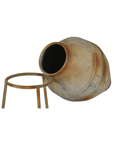 Vaso Home ESPRIT Beige Metallo 49 X 49 X 93 cm Vaso Home ESPRIT Beige Metallo 49 X 49 X 93 cm