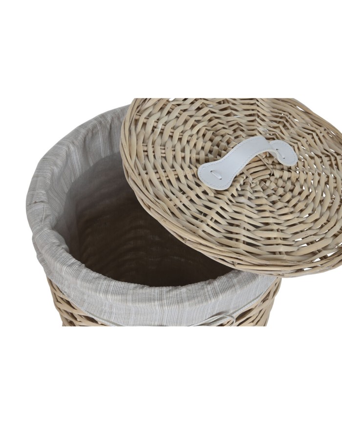 Cesto per i Panni Sporchi Home ESPRIT Crema vimini Shabby Chic 45 x 45 x 55 cm 3 Pezzi Cesto per i Panni Sporchi Home ESPRIT Crema vimini Shabby Chic 45 x 45 x 55 cm 3 Pezzi