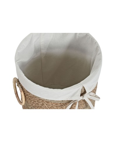 Set di Cestini Home ESPRIT Crema Naturale Erba di mare Tropicale (2 Pezzi)