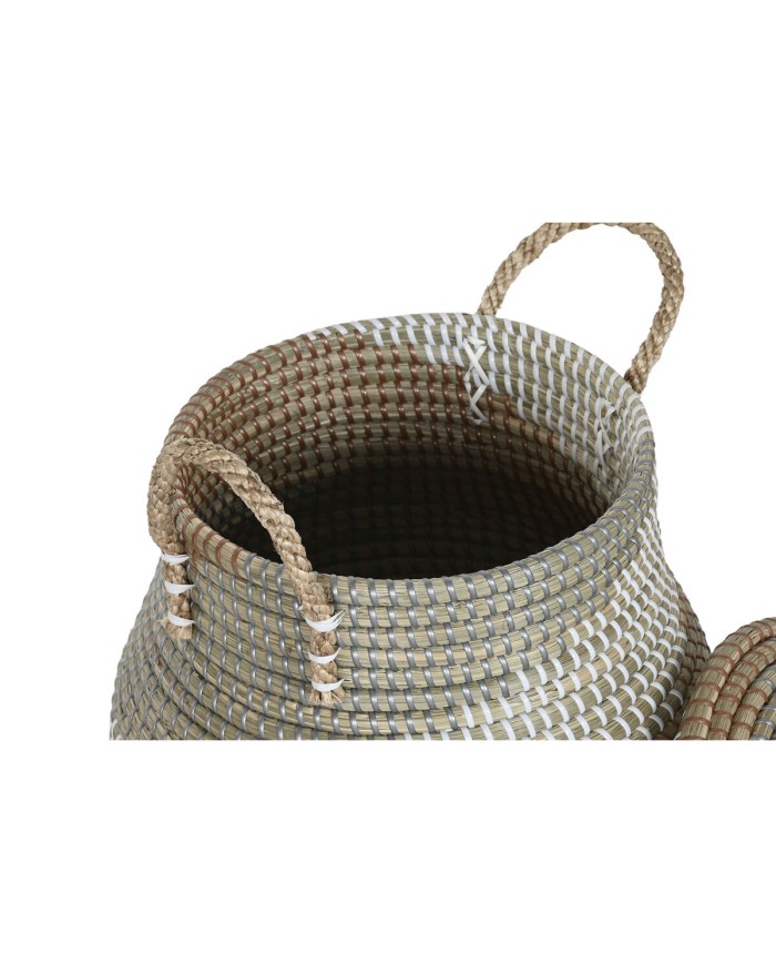 Set di Cestini Home ESPRIT Arancio Naturale Erba di mare Tropicale (2 Pezzi) Set di Cestini Home ESPRIT Arancio Naturale Erba di mare Tropicale (2 Pezzi)