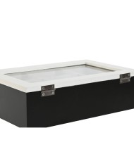 Scatola per Infusioni Home ESPRIT Bianco Nero Metallo Cristallo Legno MDF 23 x 15 x 6,5 cm (2 Unità) Scatola per Infusioni Home ESPRIT Bianco Nero Metallo Cristallo Legno MDF 23 x 15 x 6,5 cm (2 Unità)